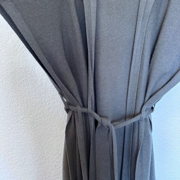 Athleta 100% Wool Daydream Knit Wrap Sweater Hooded One Size Gray Casual Warm - Picture 6 of 11